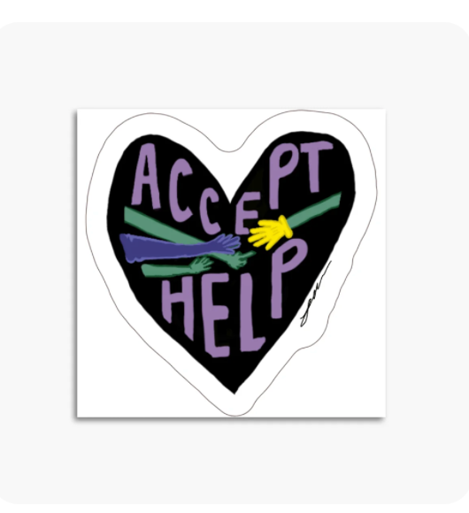 Accept Help Sticker